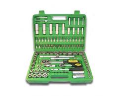 JBM 50791 - Pack de 113 piezas con vasos de 12 cantos en estuche (cincado) color verde