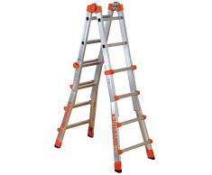 Gierre Peppina - Escalera telescópica (aluminio EN131, número de peldaños por sección 4 + 4)
