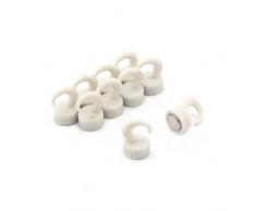 Magnet Expert - Mini perchas magnéticas de plástico (12 x 20 mm, 1 kg, 10 unidades)