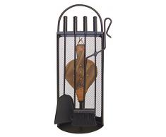 Imex El Zorro 10047 - Juego para chimenea arco-malla (fuelle, 68 x 23 x 14 cm) útiles color negro
