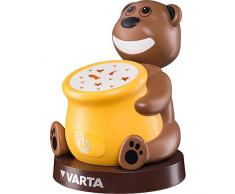 Varta Paul the Bear - Lámpara LED (función de auto apagado, incluye 3 pilas AA)