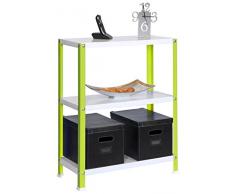 Simonrack G02100204901033 - Estantería metálica con tornillos (900 x 1000 x 300 mm, 100 kg/estante, 3 estantes metálicos) color verde/blanco