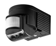 GOOBAY 96001 detector de movimiento - Sensor de movimiento (Alámbrico, Infrared sensor, 12m, 220 - 240V, 0,45W, 0,1W) Negro