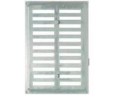 Brinox B70390A Rejilla con persiana, Aluminio, 24,5 x 17 cm