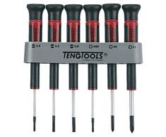 TengTools - Kit de herramientas de precisión de 6 piezas para reparar ordenadores, gafas, relojes, iphone, Macbook Pro, Playstation, disco duro, portatil, teclado - 2.0, 2.5, 3.0, #00, #0, #1 (6 mini destornilladores)