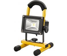Extol Light batería 10 W portátil de lámpara LED para interior y exterior como baulicht, 1 pieza, Amarillo, 43122