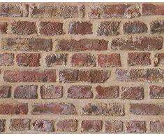 A.S. Création papel pintado de papel Authentic walls beige marrón rojo 10,05 m x 0,53 m 302191