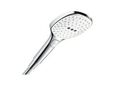 Hansgrohe 26520400 Raindance Select E 120 ducha de mano, 3 tipos de chorro, blanco/cromo