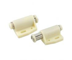 Sourcingmap a13022800ux0302 - Gabinete Puerta Principal Redonda Cierre Magnético Pestillo, Beige, 2 Piezas