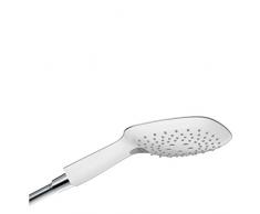 Hansgrohe 26551400 Raindance Select E 150 ducha de mano, 3 tipos de chorro, ahorro de agua, blanco/cromo