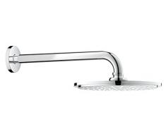 Grohe 26062000 - Ducha de lluvia cabeza de metal cosmopolita conjunto de ducha ducha de chorro único, instalación en la pared, la tecnología ecojoy, cromo, 210 mm de diámetro