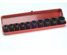 Tengtools 9121 - Juego de 10 vasos de impacto 1/2 hexagonales
