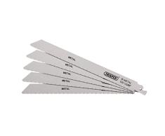Draper 38594 - Hojas de sierra alternante bimetálicas para corte de metal, 225 mm, 14 tpi (paquete de 5)