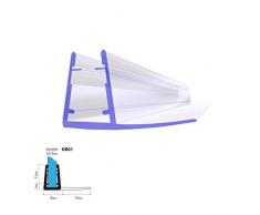 60cm UK01 -- Junta de recambio para ducha deflector de 3,5mm/ 4mm/ 5mm vidrio grueso agua sello ducha de protección de sobretensión recta