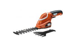Black&Decker GSL700KIT - Tijera + arreglasetos, 7 V, color naranja/negro