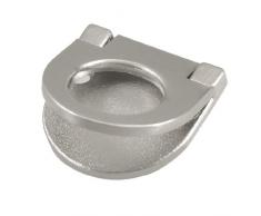 Sourcingmap a12092700ux0310 - Medio de metal tono plata tirón armario de forma redonda anillo de mango w tornillo