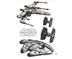 Komar Deco de pegatinas Star Wars Spaceships, 1 pieza, color blanco/negro, 14723h