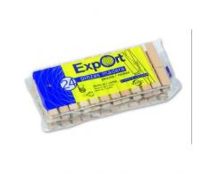 EXPORT pinzas de madera para la ropa paquete 24 uds