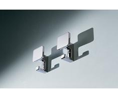 Gruppo Confalonieri Pa0027300ap1 - Juego de 10 ganchos de pared metal fundido sujeción mediante tornillos color plateado