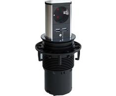 Bachmann elevator - Torreta empotrar mesa 1xschuko+2xusb cargador