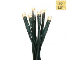 Xmas Living Glass D Led Guirnalda 80 Bombillas Blanco