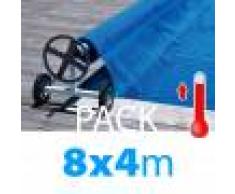 SCP POOL Pack manta térmica verano + enrollador piscinas 8x4 m