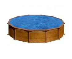 Piscinas Gre Piscina Gre Starpool circular aspecto madera altura 132 cm - Ø 460