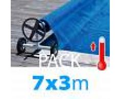 SCP POOL Pack manta térmica verano + enrollador piscinas 7x3 m