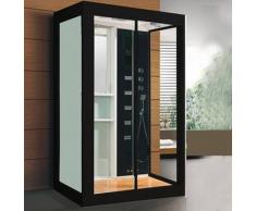 ECO-DE Cabina de Hidromasaje IMPERIAL Negra 120x90x220 cm