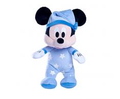 Simba 6315870349 Disney - Ratón de Mickey de 25 cm Glow in The Dark Felpa, Mickey Mouse, Juguete para bebé, Peluche, consolador, Adecuado a Partir de los Primeros Meses de Vida
