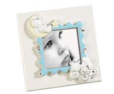 Mascagni Casa 8003426037713 - Marco de fotos con adornos azules clásicos, multicolor, 6 x 6 cm