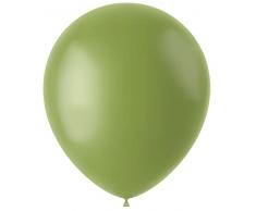 Folat B.V.- Folat 19619 Verde 33 cm 10 Piezas-Globos de Helio Oliva Látex Natural para Decoración Fiesta Cumpleaños, Bodas, Aniversario, Bautizos Comunion Baby Shower, Color