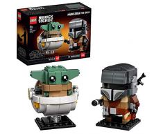 LEGO Star Wars BrickHeadz - El Mandaloriano y El Niño, Set de Construcción con los Personajes de Mandalorian, incluye a Baby yoda, Juguete del Universo Star Wars (75317)