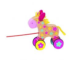 Goki 54944 Juguete de Arrastre - Juguetes de Arrastre (Multicolor, Madera, 1 Mes(es), Niño, Niño/niña, Cabello)