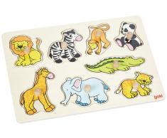 Goki 57874 - Plug animales rompecabezas zoológico