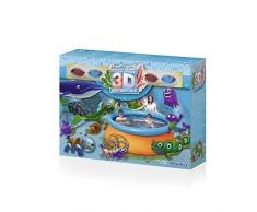 INTEX 57198NP - Piscina para niños Bambi, Azul/Blanco, 3.10 x 1.88 x 1.30 m