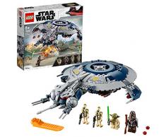 LEGO Star Wars - Cañonera Droide, juguete de construcción y aventuras de La Guerra de las Galaxias con minifigura de Yoda (75233)