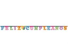 ATOSA set guirnaldas de carton feliz cumpleaños multicolor 210 cm