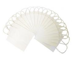Folia. 21800 - Las Bolsas de Papel, 18 x 8 x 21 cm, 20 PC, Color: Blanco