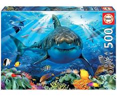 Educa Puzzle 500 Piezas, Gran tiburón Blanco (18478)