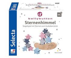 Selecta- Cielo Estrellado, Juguete apilable de Madera, 12 Piezas, Color carbón (Schmidt Spiele 64020)