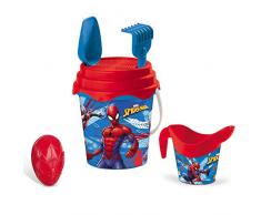 Mondo Toys - BUCKET SET + WATER CAN SPIDERMAN - Juego de cubo de arena ø17 cm con jarra de agua - Juego de playa (6 piezas) para niños a partir de 3 años - 18427