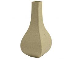 Decopatch Un Support en Papier Brun pulpé 5,3x5,3x12,5 cm, Petit Vase Jarrón pequeño, 5,3 x 5,3 x 12,5 cm, Papel, marrón, 5.3 x 5.3 x 12.5 cm