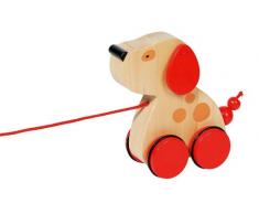 Goki 54942 - Juguetes de Arrastre (Black, Rojo, Madera, Madera, 12 Mes(es), Perro, 4 Rueda(s), Black, Rojo)