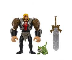 Masters of the Universe He-Man y los Masters del Universo MOTU He-Man con espada y perro Figura de acción, juguete +4 años (Mattel HLF51)