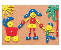 Woodyland Juego Juego DE UÑAS UÑAS Martillo Martillo DE Madera 225 Piezas Juego de Madera Juguetes de Madera