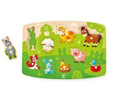 Hape International- Puzzle Encajable Granja, (E1408)