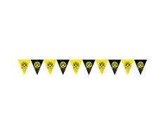 amscan 9908535 – Banderines del Borussia Dortmund, tamaño 400 x 19,5 cm, plástico, Banderas, guirnaldas, decoración Colgante, fútbol, Fiesta, fanático, cumpleaños