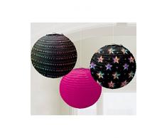 Amscan 241222 24 cm 70s Disco Fever Lámparas de papel