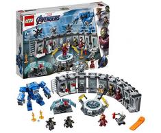 LEGO Super Heroes - Iron Man: Sala de Armaduras, Juguete de Construcción de la Colección de Trajes de Combate de Tony Stark (76125)